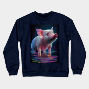 Farm Pig Art Crewneck Sweatshirt